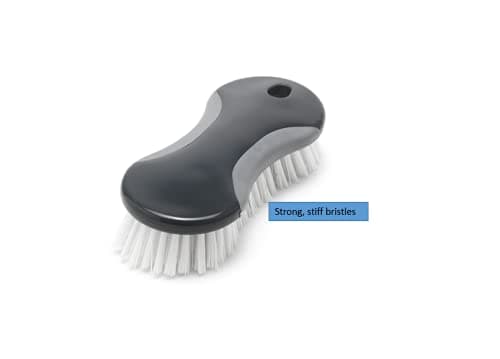 Addis 517704 ComfiGrip Floor Cleaning Scrub Brush with Soft Grip, Metallic Graphite, 16.5 x 8 x 5 cm