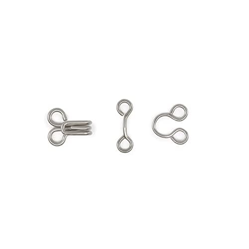 Dritz 90-0-65 Hook & Eye Closures, Nickel, Size 0 14-Count