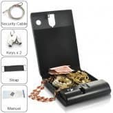 Portable Security Box - Executive Biometric Fingerprint Safe ( Store up to 200 fingerprints ) Security Tracer system New