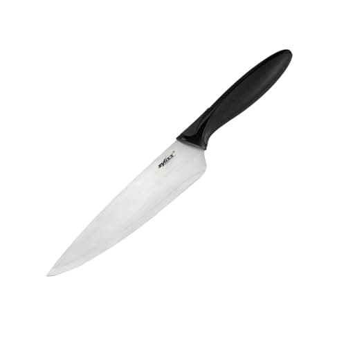 ZYLISS KC-00885 Chef's Knife with Sheath Cover, 7.25-Inch Stainless Steel Blade, 18/8, Black