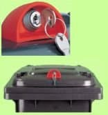 BritishBinsGravity Lock for 2 Wheel Bins (Only 1 Lock)