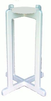 27" Solid White Wood Floor Stand