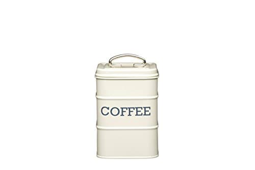 KitchenCraft Living Nostalgia Coffee Storage Canister, 11 x 17 cm - Antique Cream