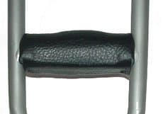 Thomas Fetterman Leather Saddle Grips for Crutches, Black, Pair