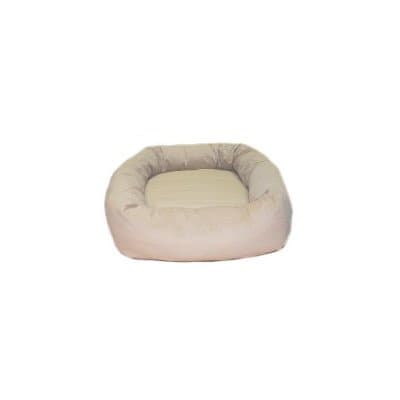 Oblong Memory Foam Donut Dog Bed Color: Taupe Microvelvet, Size: Small (24" L x 24" W)