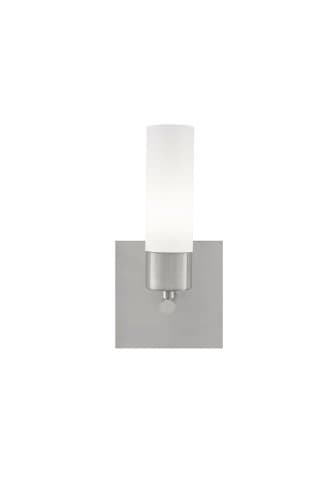 Tiella 800SCLARWS Largo Collection 1 Light ADA Wall Sconce, Satin Nickel Finish with Frost White Glass Shade