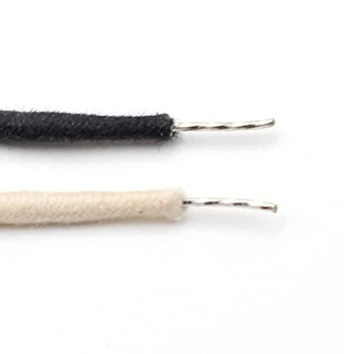 The Art Of Tone Gavitt 22 AWG Cloth Guitar Wire - Vintage-Style Push Back, Black/White, 10 Ft of Each Color