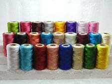 Silk Shiny Soft Thread Spools for Embroidery (Assorted Colours) -5 Pieces