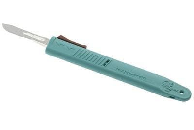 Myco Medical 6008TR-12 Technocut Plus Disposable Safety Scalpel, Retractable, 12 Blade Size (Pack of 10)