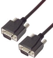 L-COM CSMNB9MM-15 COMPUTER CABLE, SERIAL, 15FT, BLACK