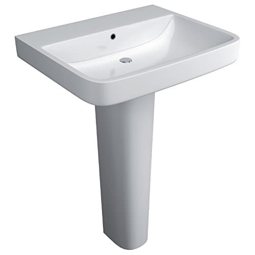 Home Standard® White Modern & Contemporary Sanitaryware (Supreme, Basin & Ped 1TH)