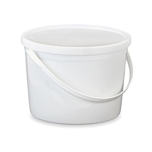 ePackageSupply 1/2 gallon Buckets with Lids - 10 pack, 64 oz, White