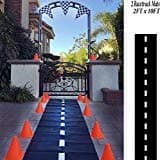Adorox 2Pk Racetrack Floor Runner Party Decoration Race Car Theme