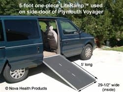 5 Foot Single Fold Literamp Portable Wheelchair Ramp