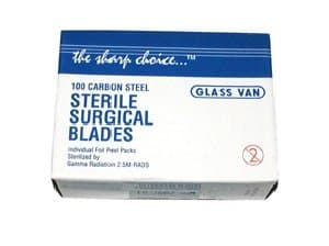 Myco Scalpel Blade, 15, Carbon Steel.015"T, 100/Pk