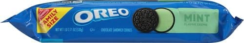 OREO Mint Creme Chocolate Sandwich Cookies, Family Size, 18.71 oz