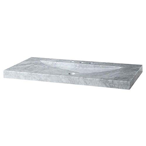 Ryvyr SVT480WT Stone Vanity Top, Carrera Marble