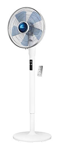 Rowenta, Pedestal Fan, Turbo Silence Standing Floor Fan with Remote, 53 Inches, Ultra Quiet Fan for Bedroom, Oscillating, Portable, 5 Speeds, Refresh Up to 23-Feet VU5870, White, Indoor, VU5870