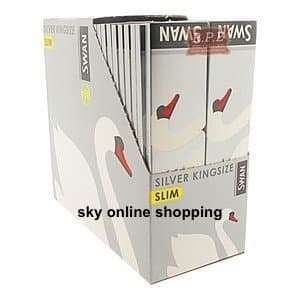 SWAN 50 Packs Swan Silver Kingsize Slim Rolling Papers(full box)