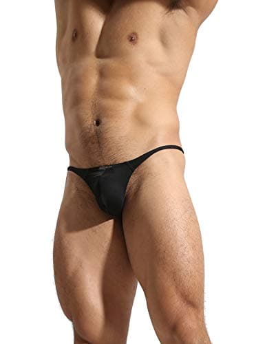 Mens T-Back Thongs Sexy Low Rise G-String Briefs Bulge Pouch Underwear