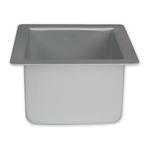 PME SQR084 Anodised Aluminium Square Cake Pan 8 x8 x 4-Inch Deep, Silver