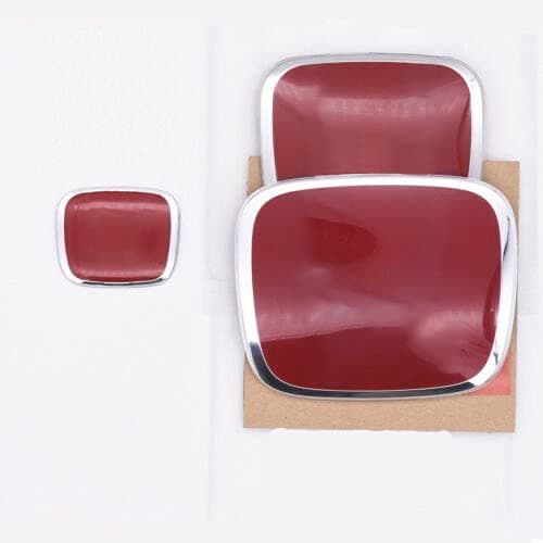 JC RACING Compatible with 3PCS RED Chrome H Front Rear Steering Emblem Badge for Honda Civic Coupe SI 2006-2011