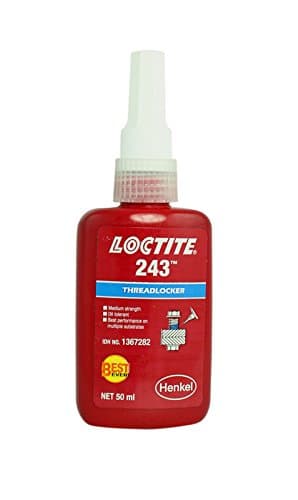 Genuine Henkel Loctite 243 X 50ml Medium Strength Oil Tolerant Threadlocker Blue Operating Temperature – 55°C to +150°C - 5 Pack