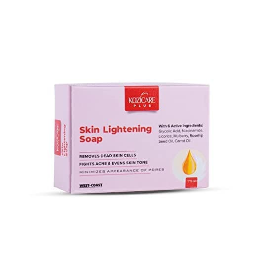 Harsha Plus Skin Lightening Soap with Kojic Acid 2.5%, Glutathione 1%, Arbutin 1.5%, Vitamin C 2%, Vitamin E, Vitamin A, Licorice 2%, Glycolic Acid 3%, 75gm