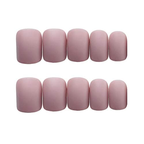 YONAIL 24pcs/set Press On Nails Square Fake Nails with Glue Short Matte False Nails for Women Acrylic Fake Finger Nail Tips Full Cover Glue On Toe Nails
