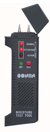 Sonin LED Moisture Meter 50210 - Advanced 4-light LED System for 14-20% Moisture Detection in Wood, Plaster, Concrete, Carpets