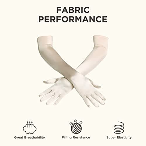 BABEYOND Long Evening Gloves Satin Elbow Gloves Bridal Fancy Dress Gloves Wedding Prom Opera Gloves 1920s Style for Women