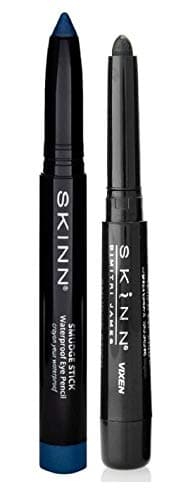 Skinn Cosmetics Smudge Stick for Eyes - Set of 2 Waterproof Eye Pencils - Vixen & Azure