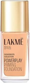 Lakme 9To5 Primer + Matte Perfect Cover Foundation, W120 Warm Crème, 25 ml