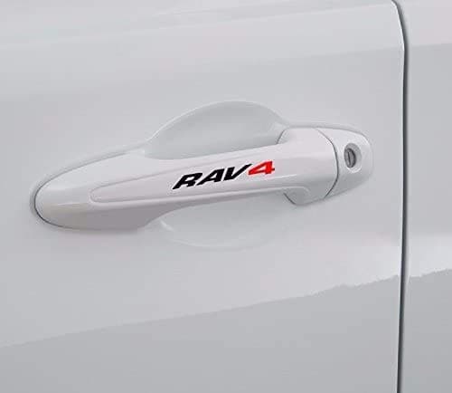 TOYOTA RAV4 DOOR HANDLE DECALS (4 DECALS BLACK & RED ONLY!!)