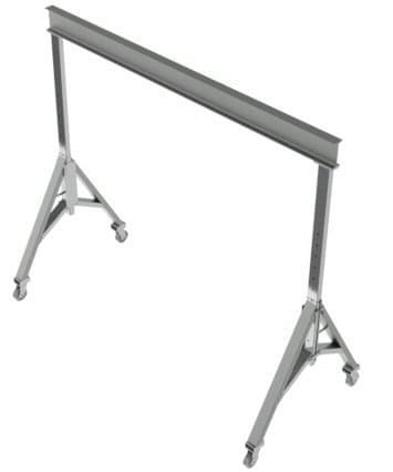 Wallace 3 Ton Steel Adj Gantry Crane 15' Span, 10'2"-13'8 Height