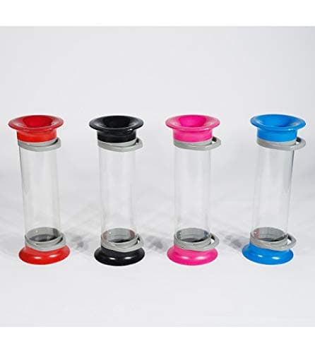 C-Thru 10Q Battery Recycling Container (Red) – Transparent Polycarbonate Battery Disposal Container – Small 10Q Battery Collection Tube