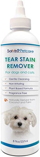 Tear Stain Remover for Dogs & Cats - Best Natural Formula for White Coats - Gently Removes Eye Residue & Prevents Stains - No Harmful Chemicals - Fragrance Free - Ideal for Maltese - Made in USA