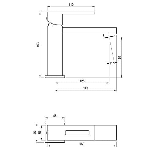 Galindo Nitro High Sink Tap Mixer (Brass)