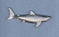 George HarrisGeorge Harris Shark Lapel Pin Brooch - USA Made - Hand Crafted - Pewter, One Size