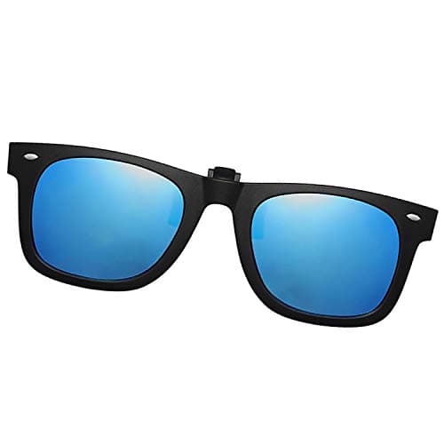 OopsMiPolarized Clip-on Sunglasses Unisex Anti-Glare Driving Sunglasses With Flip Up for Prescription Glasses