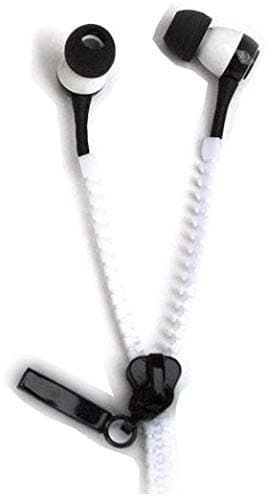 Satzuma Zip Earphones, White [ZE101]