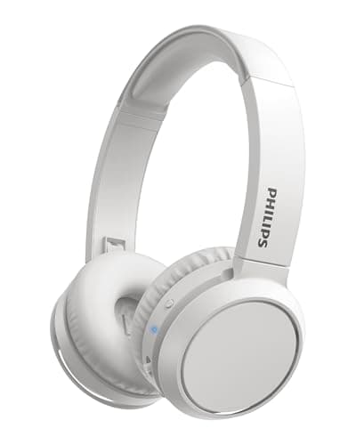 PHILIPS H4205 On-Ear Wireless Headphones with 32mm Drivers & BASS Boost on-Demand, White