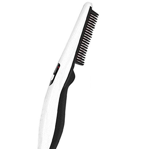 Quick Electric Beard Straightener Comb, Multifunctional Hair Curler Straightening Permed Clip Comb Styler Hair Tool Men's Beard Straightener Heated Brush