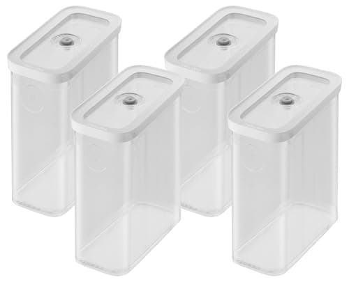 ZWILLING Fresh & Save CUBE Storage Organizer, 3M, 3-qt, Pantry Organizers and Storage, Plastic, BPA-Free Airtight Dry Food Storage Container for Storing Cereal and more, Medium X-Tall, Clear