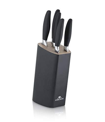 Gerlach G02-0986M-ZENK-05PU-S8S1-01 Set of The Kitchen Knives in Block Style-G02-0986M-ZENK-05PU-S8S1-01, Stainless Steel