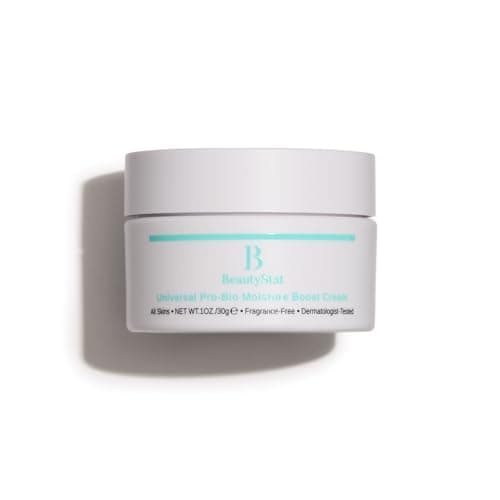 BeautyStat Cosmetics Universal Pro-Bio Moisture Boost Cream, Hyaluronic Acid Facial Skin Moisturizer, Natural Anti Aging, Anti Wrinkle, 1 oz.