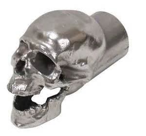 Hammered Aluminum Skull Exhaust Tip - 3", 2.5" or 2" (3 Inch)