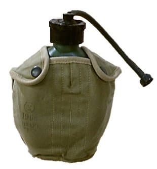 Israeli Canteen with Straw and Canvas Cover