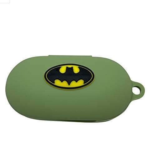 GROF One-Plus Buds Z with Batmen Logo 3D Printed, Protective Soft Silicon 360� Full Protection Dust-Proof & Shockproof TWS Case Cover Pouch with Hock-(Light-Green)