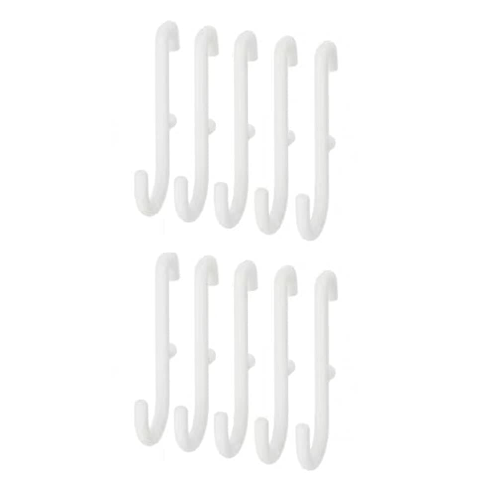 Keepo Pegboard Accessories, 10 Pegboard Hooks, Pegboard Attachments, Storage Hooks |White